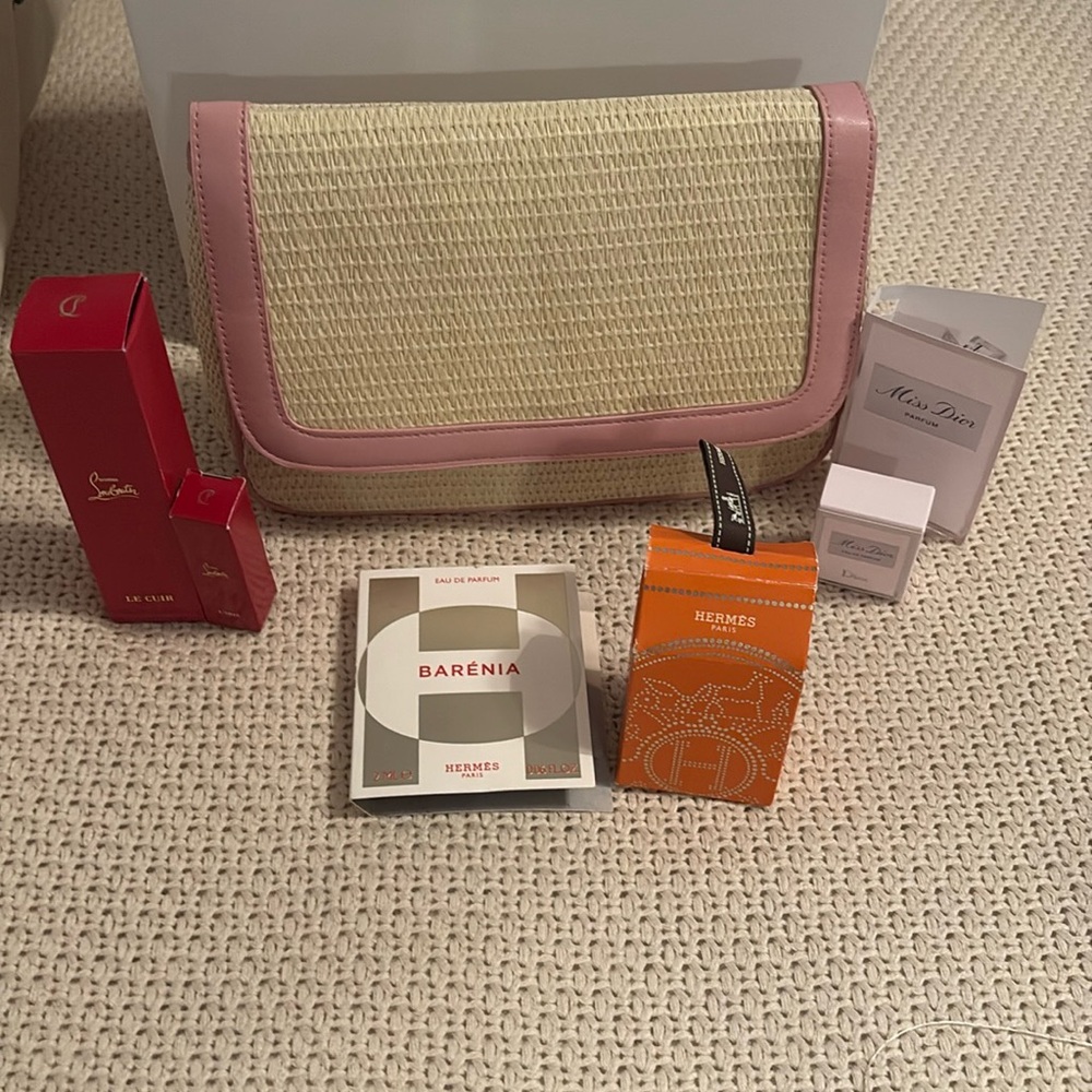 Christian Louboutin Hermes & Dior & makeup bag.